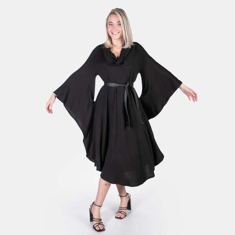 Women's Batwing Jersey Dress Soft Knit Winter Style