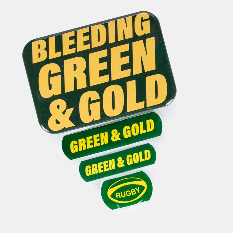 Assorted Plaster Bleeding Green And Gold