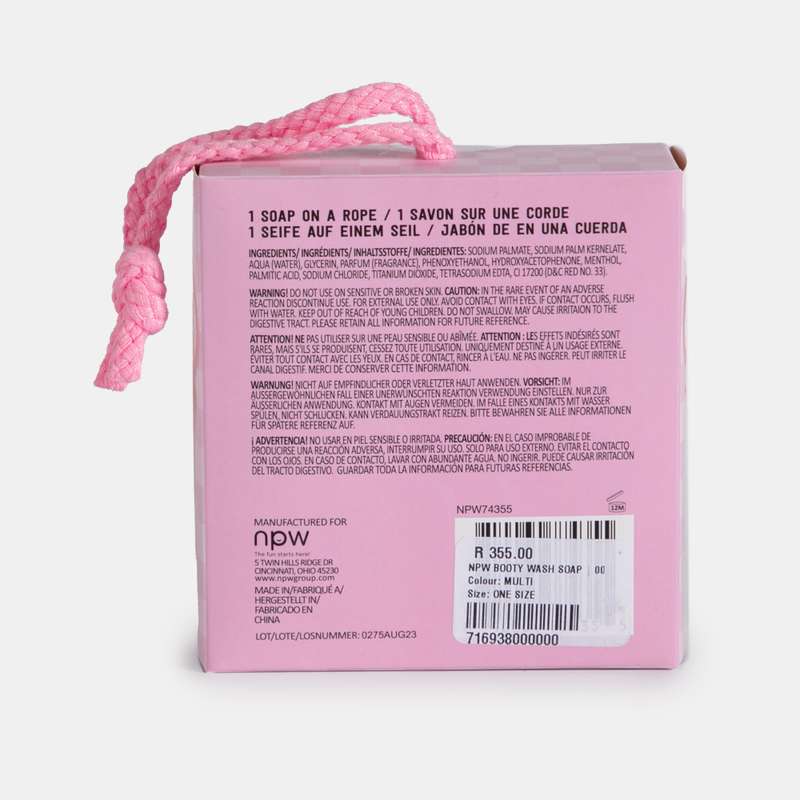 Fun Gift Booty Wash Soap Shaped Like A Boot On A Rope