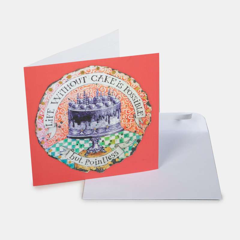 Life without cake is possible .... Blank Greeting Card