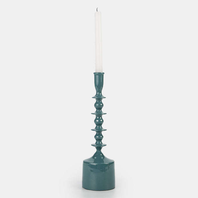 Small Curvy Enamel Candle Holder