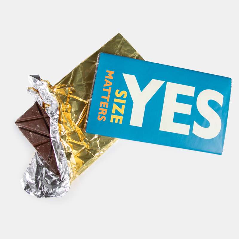 Yes Size Matters Chocolate Slab 250g