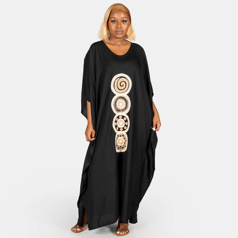 Ladies' Circle Hand Embroidered Long Kaftan