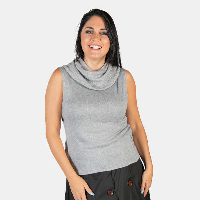 Women's Sleeveless Cowl Top Lightweight Losse Fitting