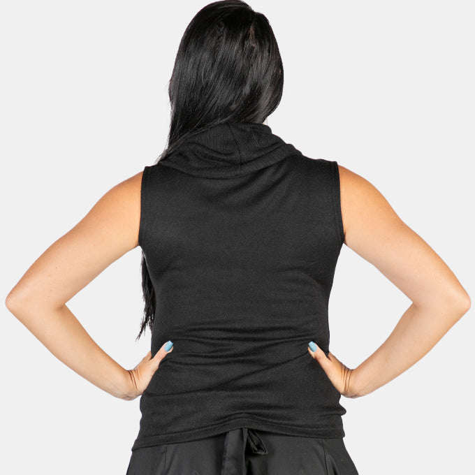 Women's Sleeveless Cowl Top Lightweight Losse Fitting