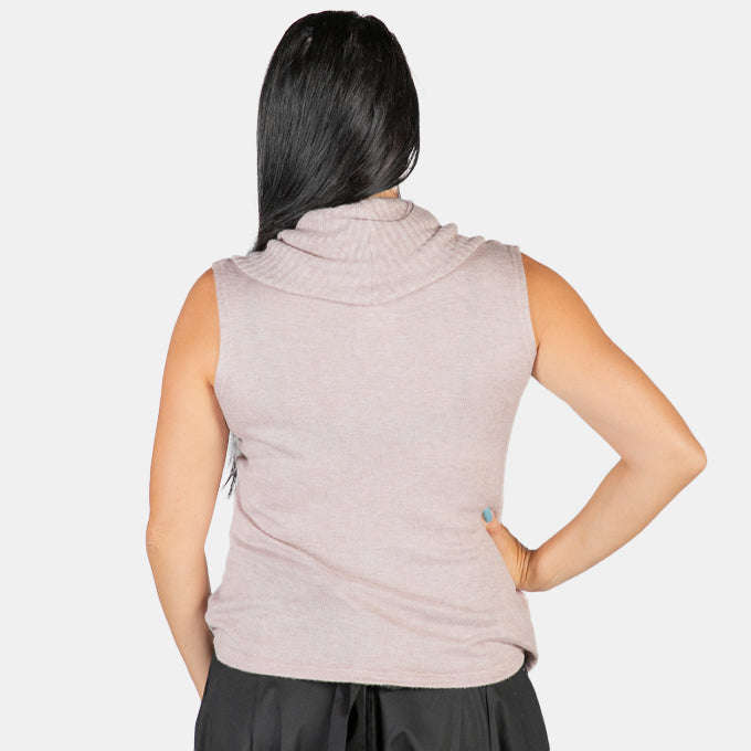Women's Sleeveless Cowl Top Lightweight Losse Fitting