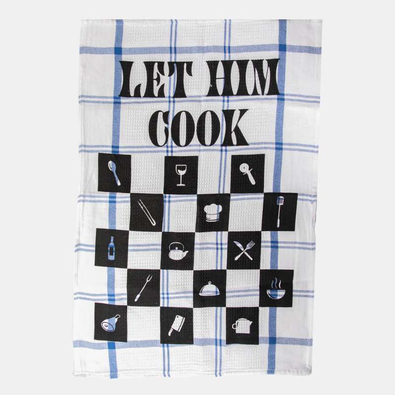 Cotton Dish Cloth Let Him Cook