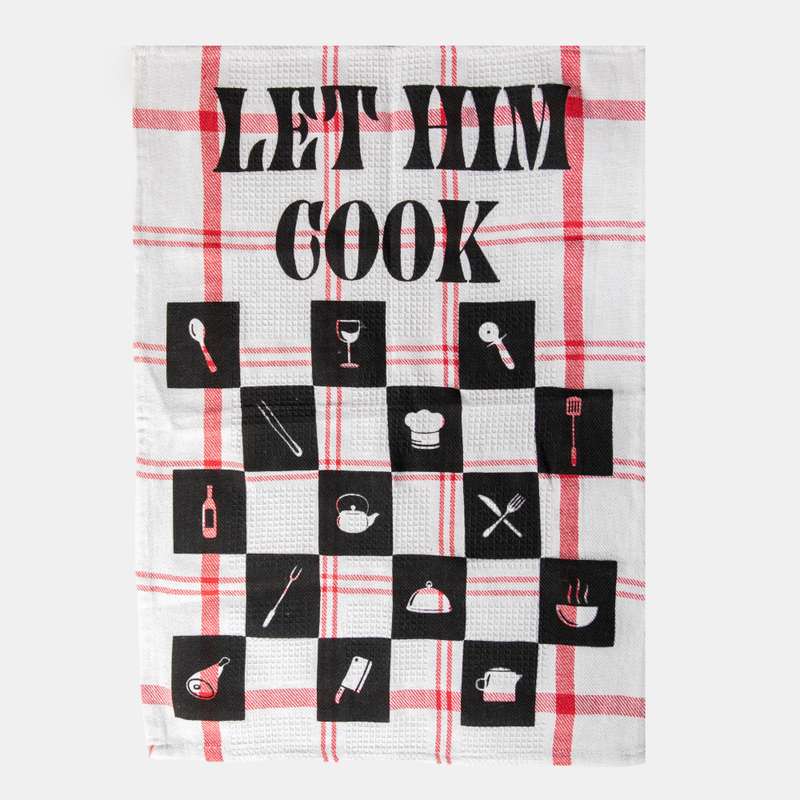 Cotton Dish Cloth Let Him Cook