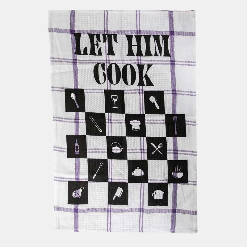 Cotton Dish Cloth Let Him Cook