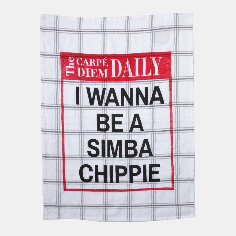 100% Cotton Dish Cloth with Simba Chippie Statement