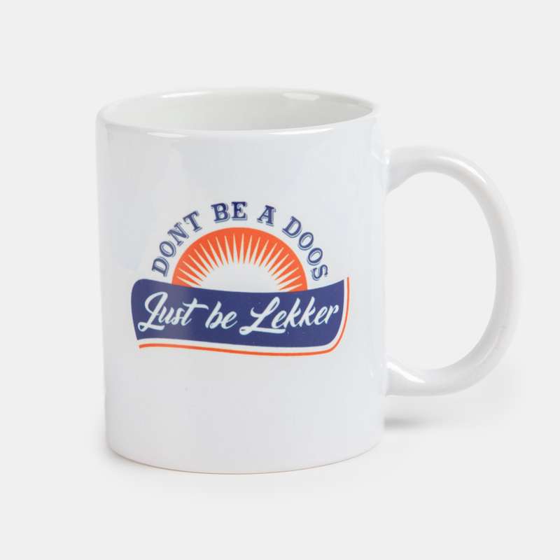 Be Lekker Don't be a Doos Coffee Mug.