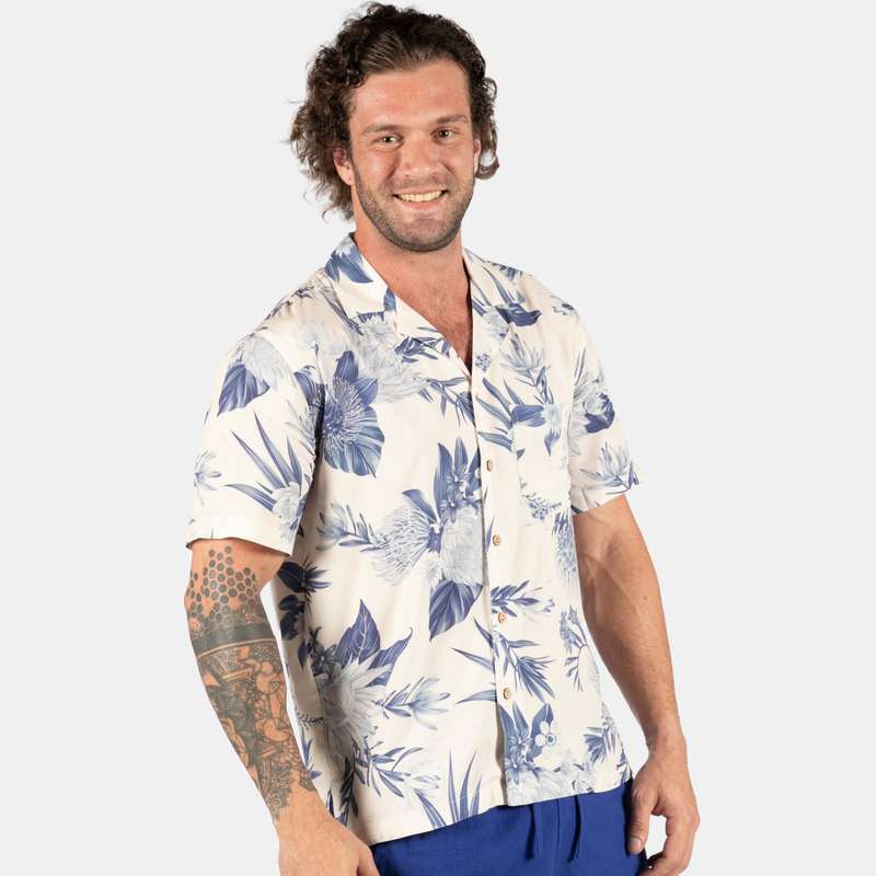 Men's Safari Design Collared Shirt
