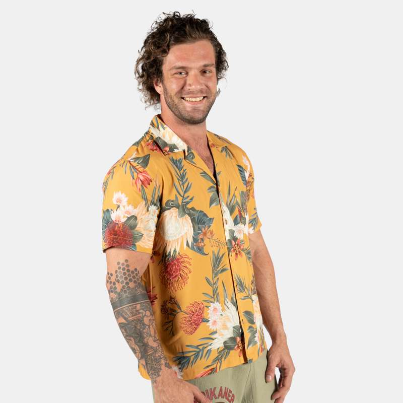 Men's Safari Design Collared Shirt