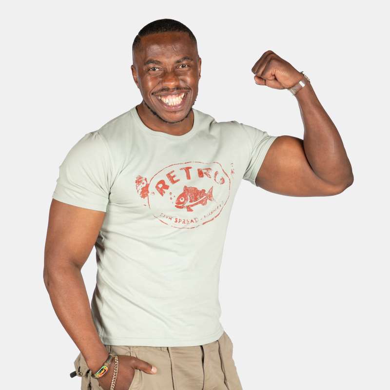 Men's Retro Fish Spread Short Sleeve T-Shirt