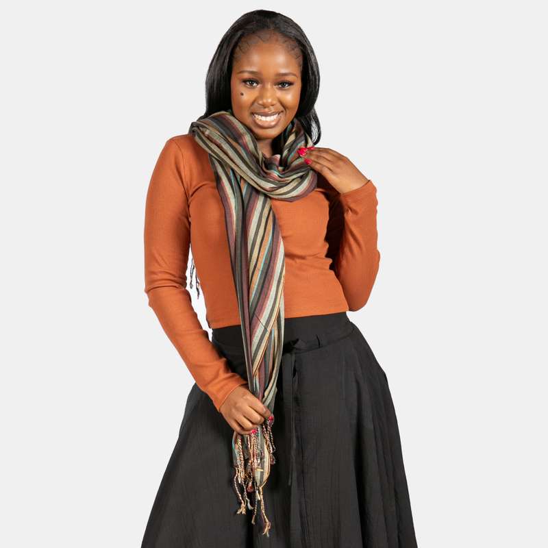 Thin Stripe Scarf