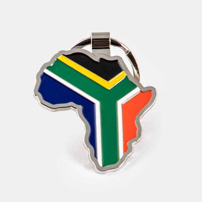 South African Flag printed on Africa Keyring