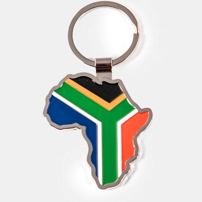 South African Flag printed on Africa Keyring