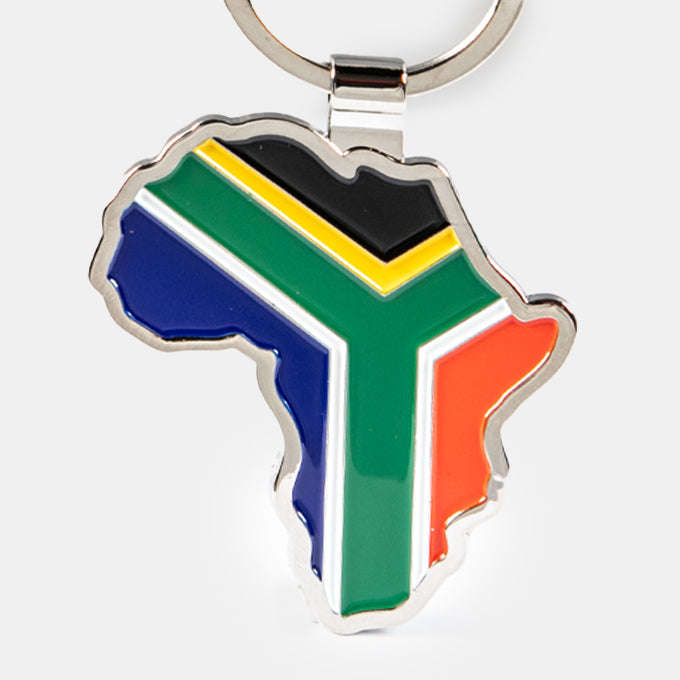 South African Flag printed on Africa Keyring