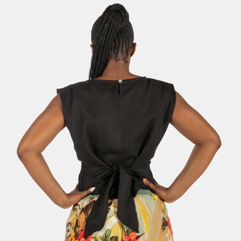Ella Sleeveless Top with Wrap Belt