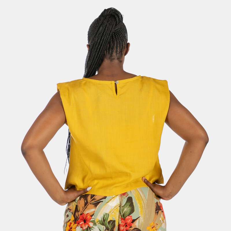 Ella Sleeveless Top with Wrap Belt