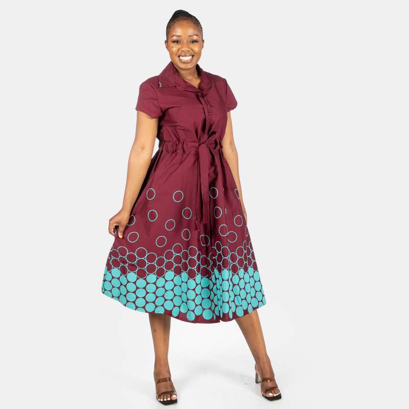 Women's Landscape Dress Bubbles Design