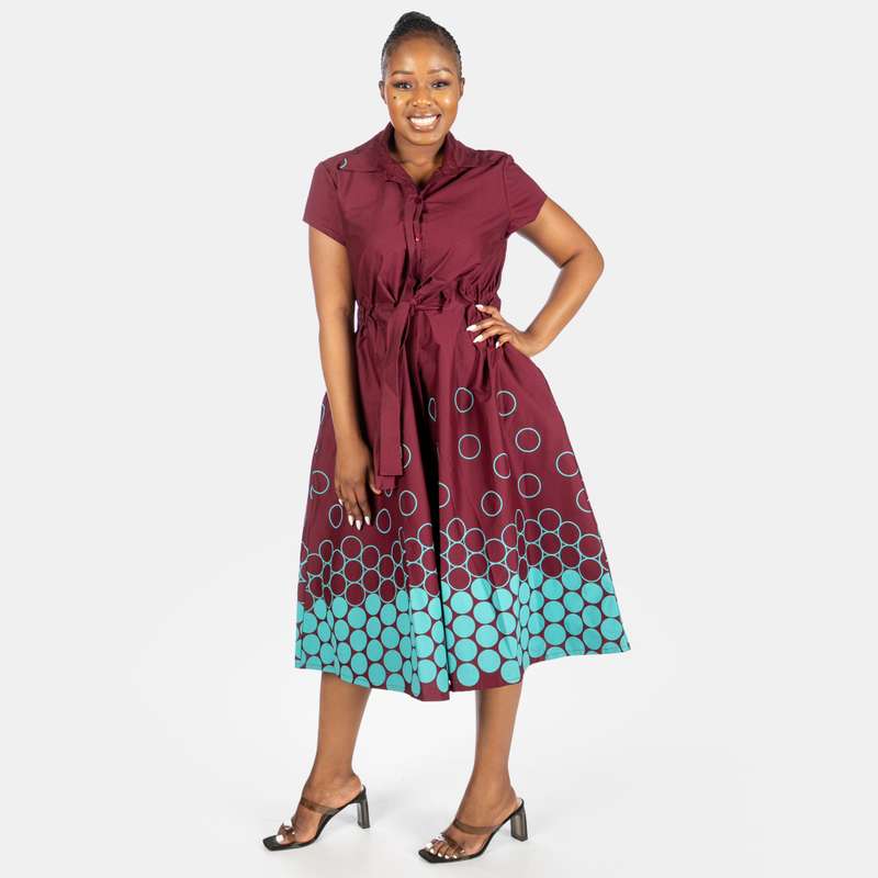 Women's Landscape Dress Bubbles Design