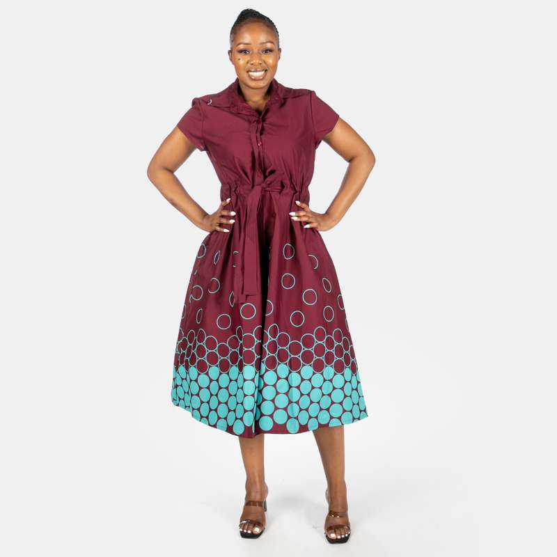 Women's Landscape Dress Bubbles Design