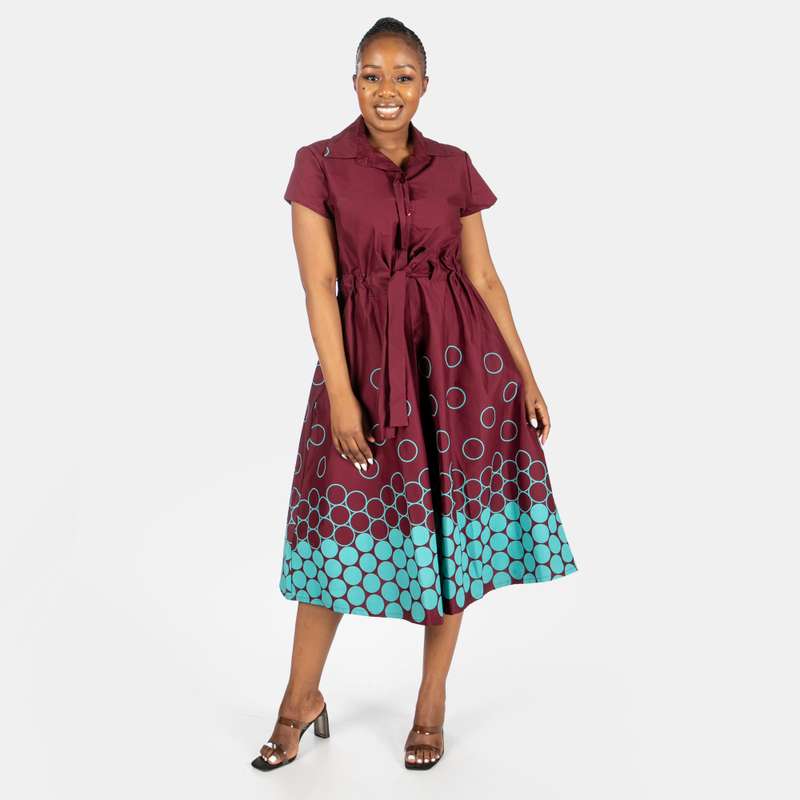 Women's Landscape Dress Bubbles Design