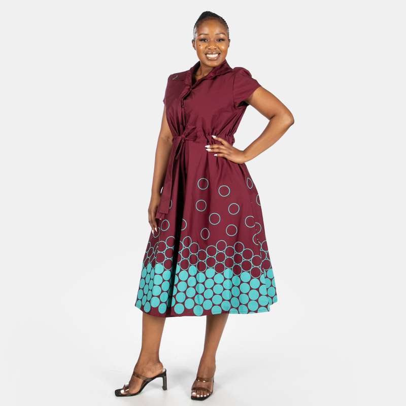Women's Landscape Dress Bubbles Design