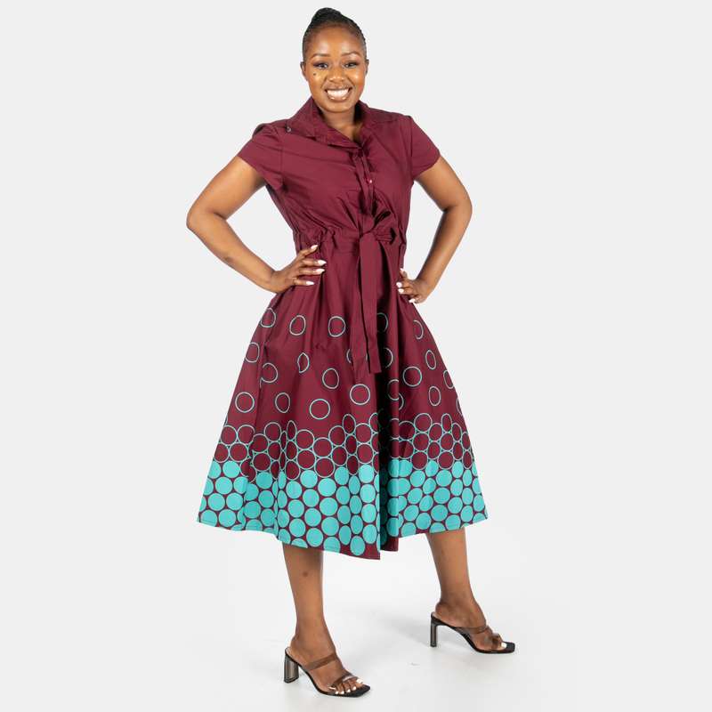 Women's Landscape Dress Bubbles Design