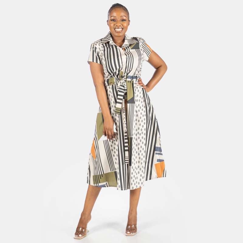 Women's Landscape Dress Dots Design