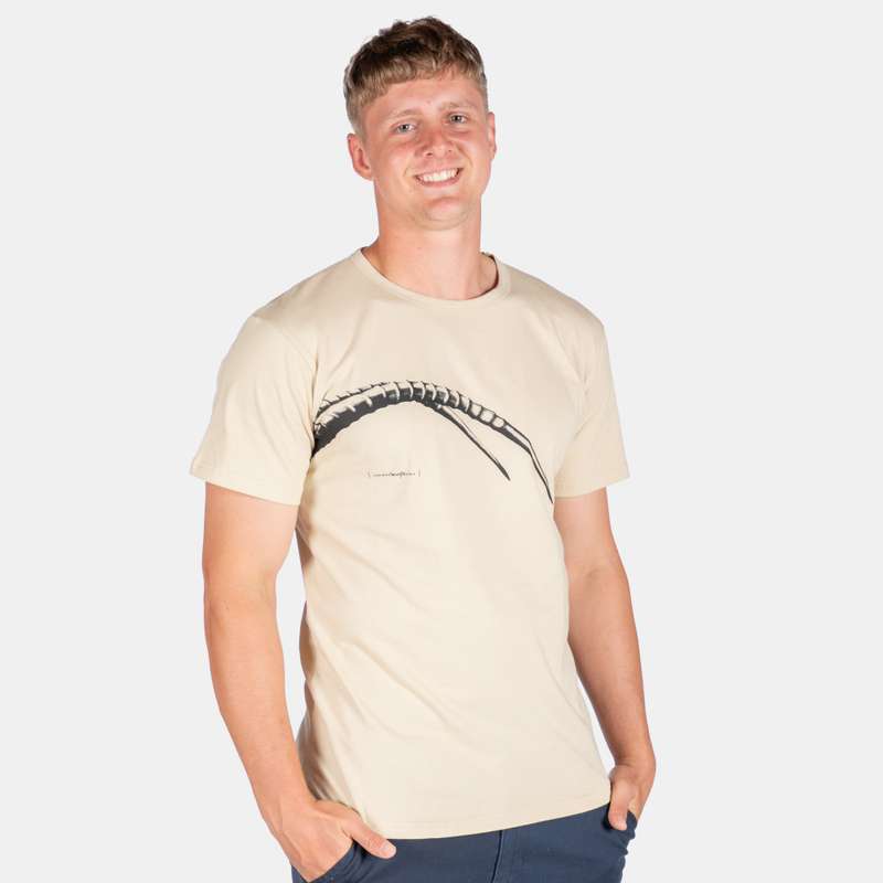 Men's Swartwitpens Horns Printed Across Chest Design T-Shirt