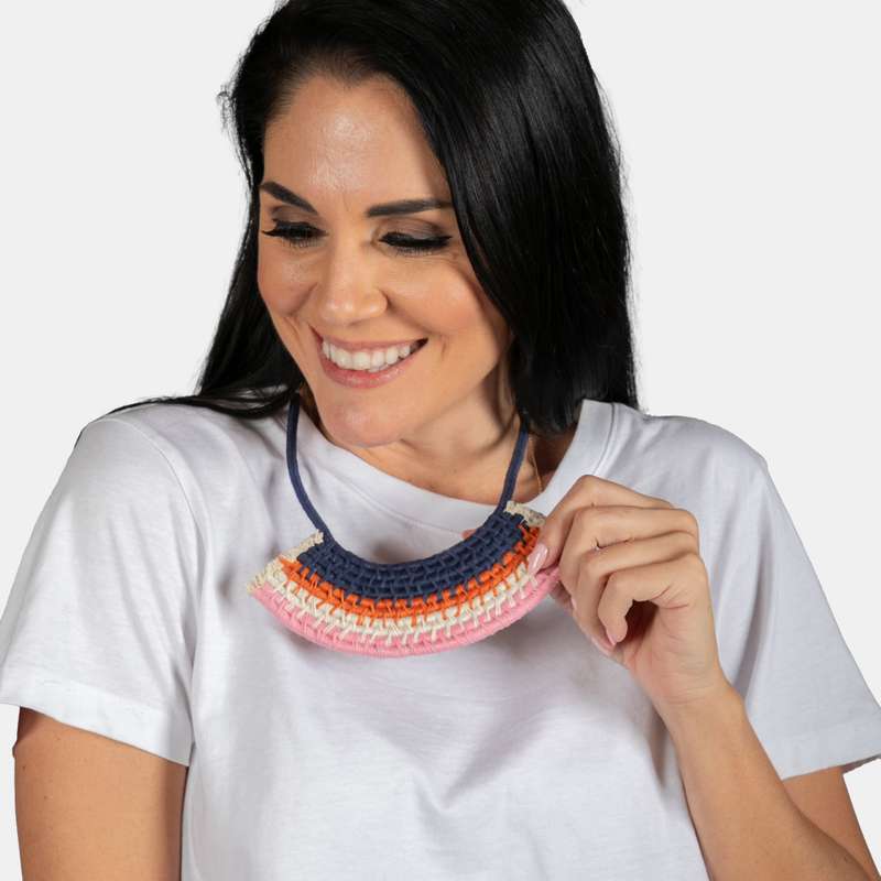 Delfina Aztec Woven Necklace