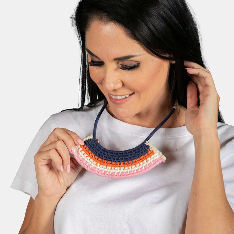 Delfina Aztec Woven Necklace