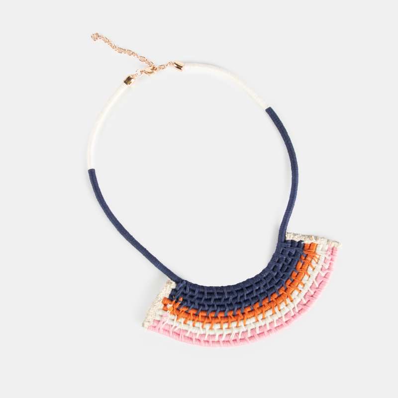 Delfina Aztec Woven Necklace