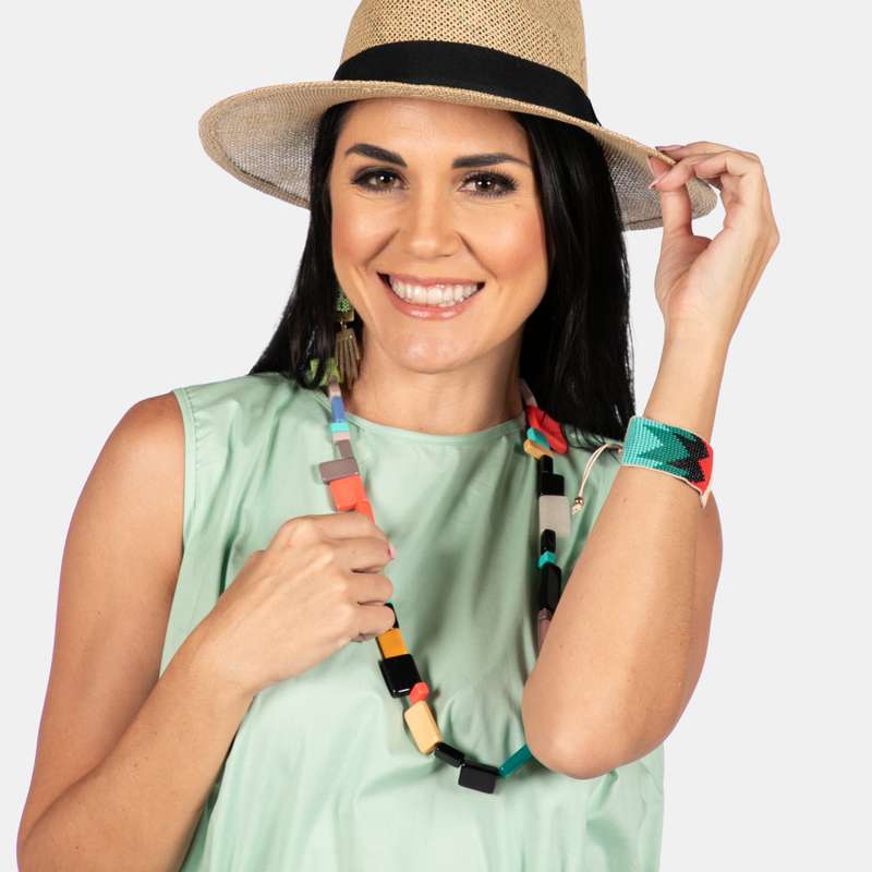Maria Multicolour Resin Necklace