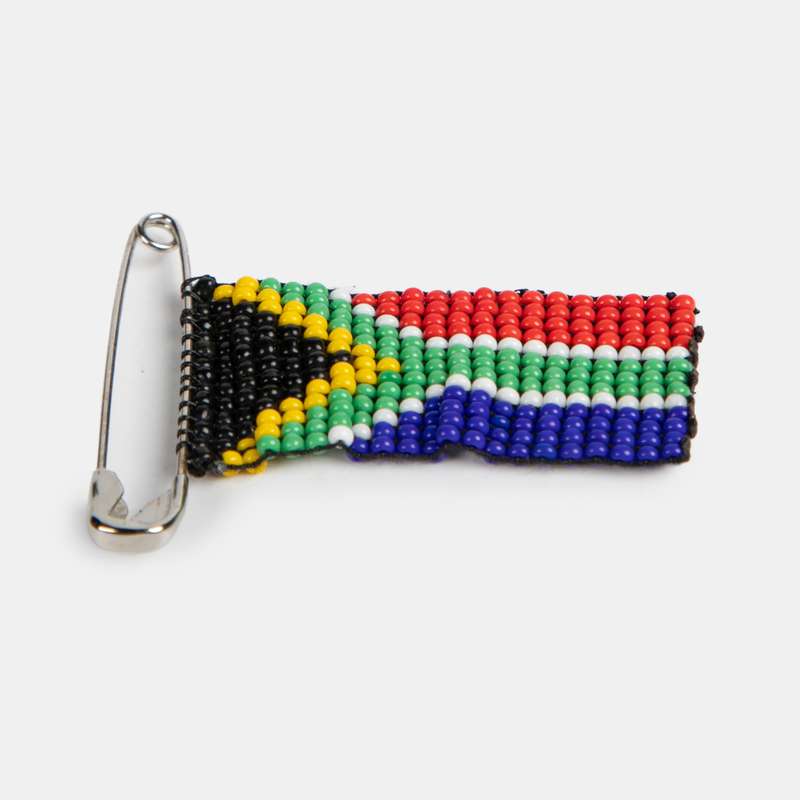 SA Flag Beaded Pin