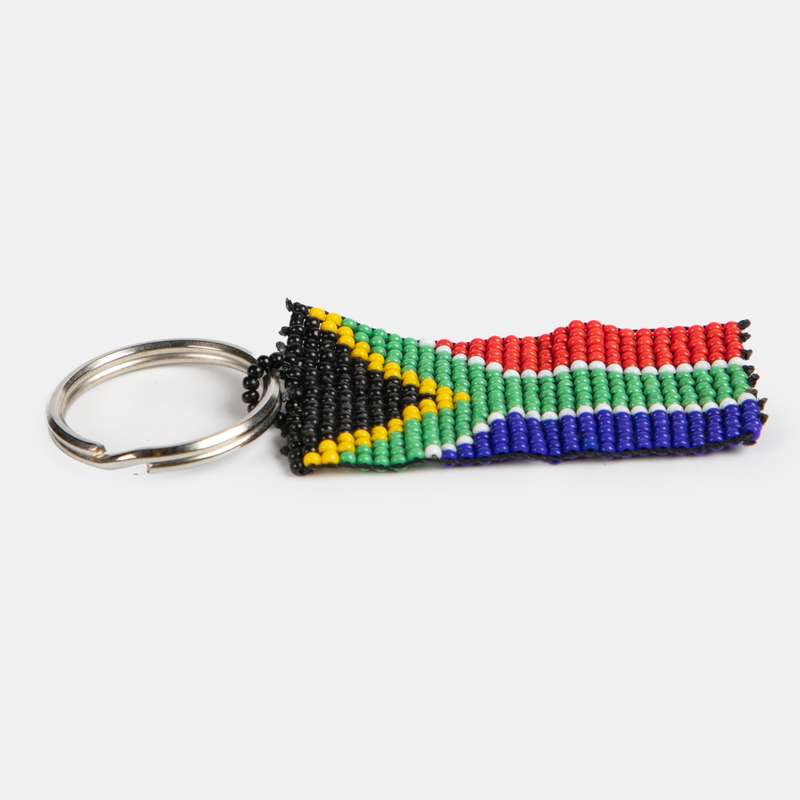 SA Flag Beaded Keyring