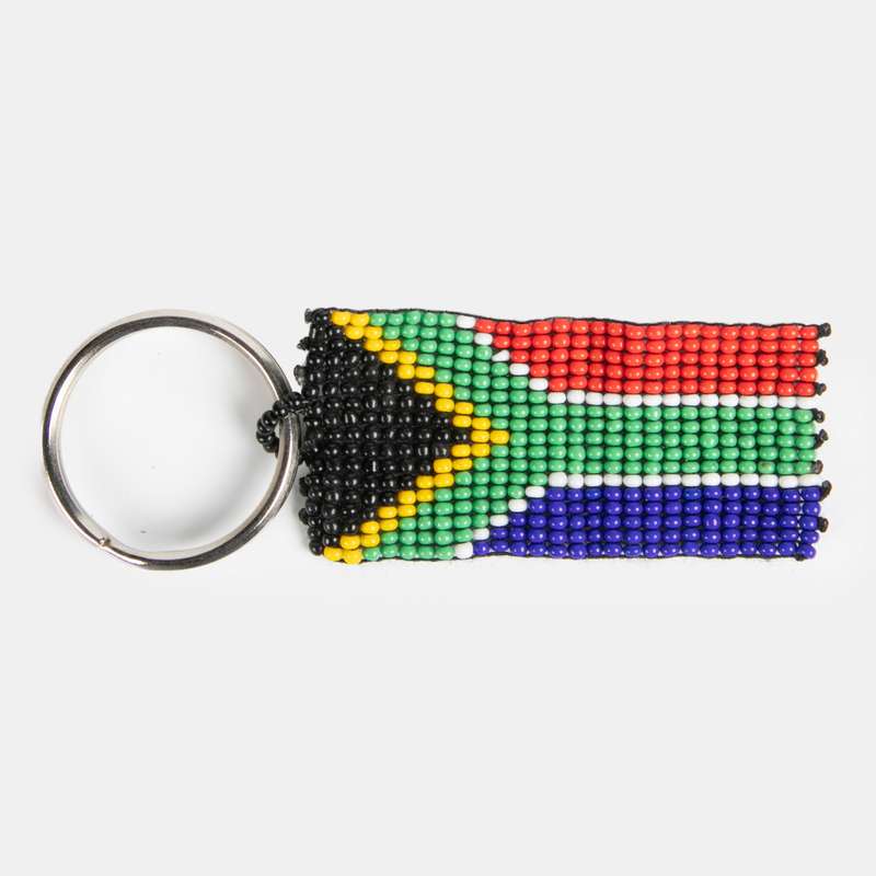 SA Flag Beaded Keyring