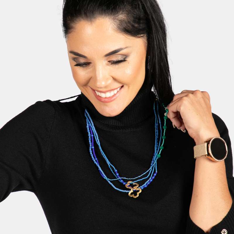 Ladies' Flower and Bead Necklace