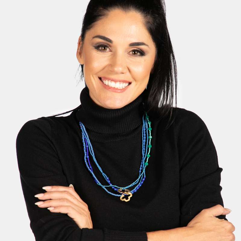 Ladies' Flower and Bead Necklace