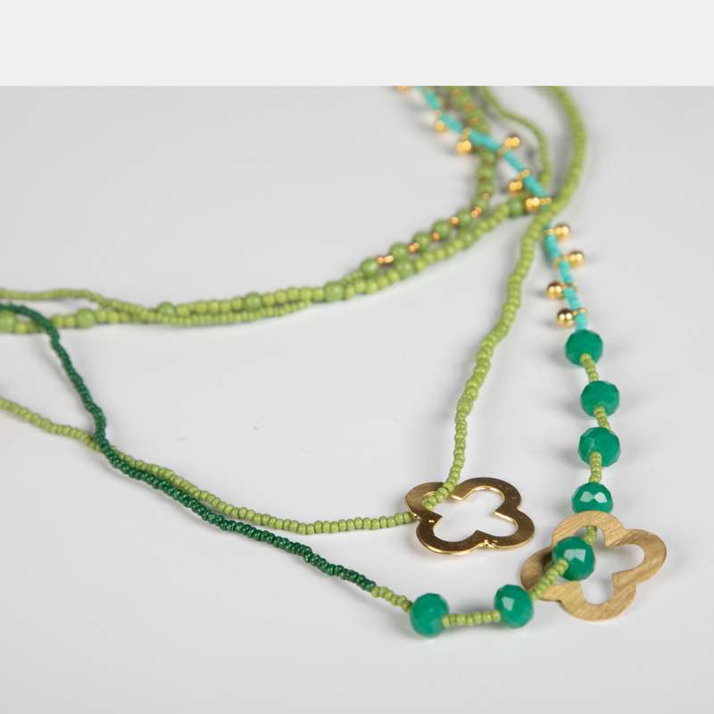Ladies' Flower and Bead Necklace
