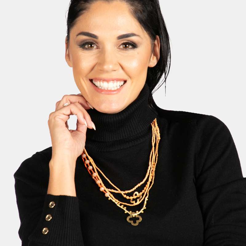 Ladies' Flower and Bead Necklace