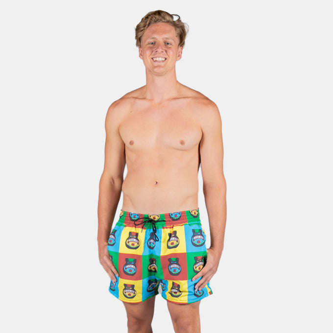 Men's Marmite Print Swim Shorts with Drawstring