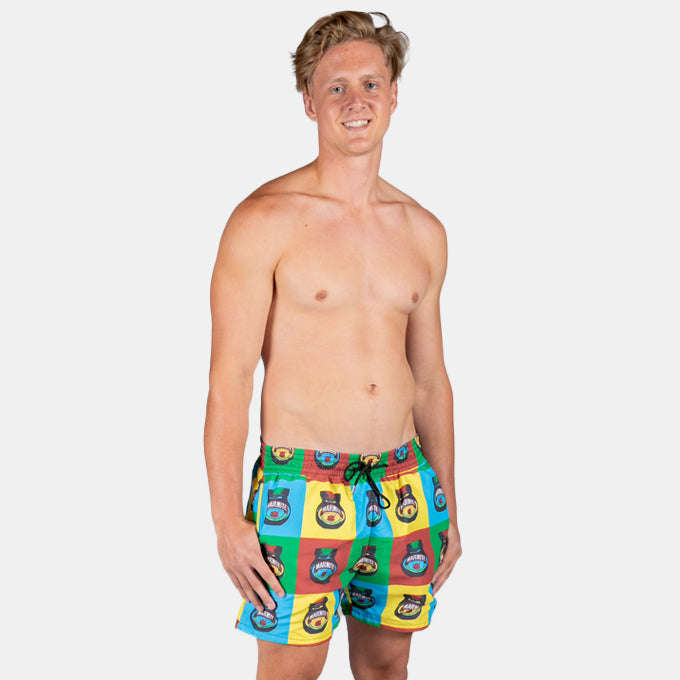 Men's Marmite Print Swim Shorts with Drawstring