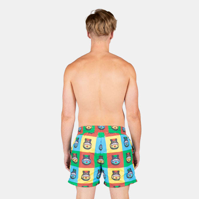 Men's Marmite Print Swim Shorts with Drawstring