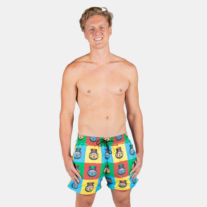 Men's Marmite Print Swim Shorts with Drawstring