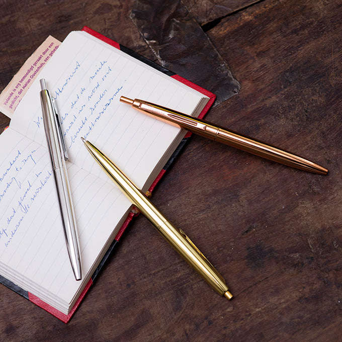 Three Metallic Retro Pens
