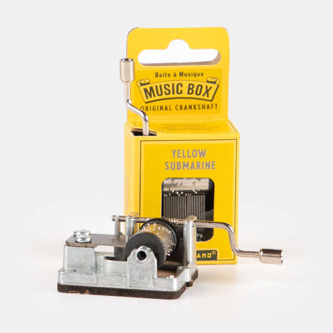 Yellow Submarine Hand Crank Music Box