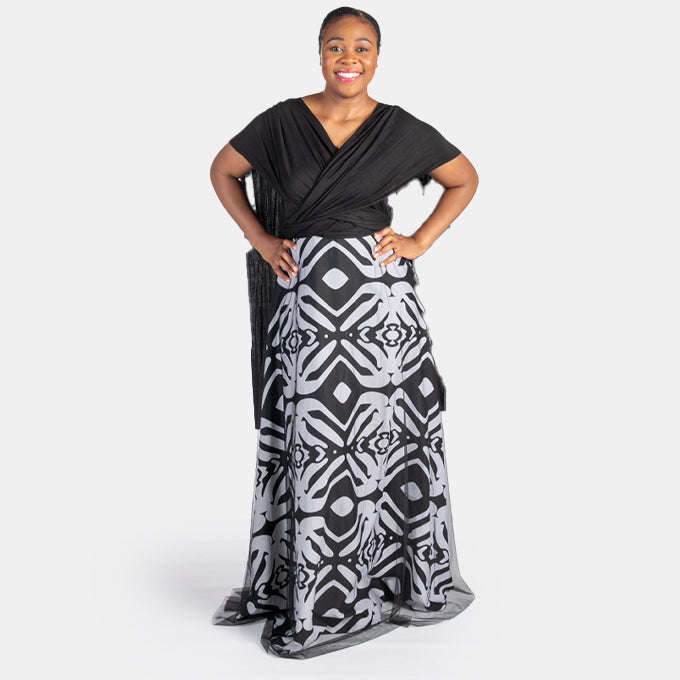Women's Maxi Arty Dress can be tied in 8 Ways
